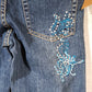 Richcow embellished dark denim western skinny jeans for women