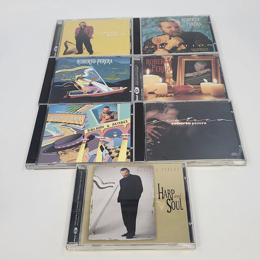 Roberto Perera 7 CD collection featuring Paraguayan harp and Latin jazz