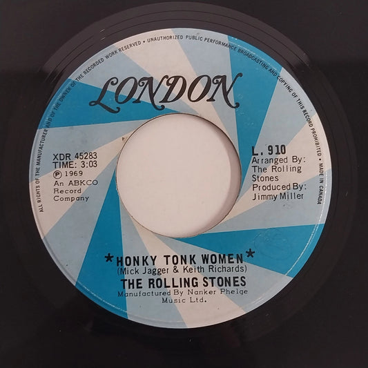 Rolling Stones Honky Tonk Women 45 RPM UK vinyl record