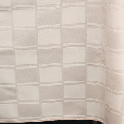 Rose pink square windowpane tablecloth with overlock hem