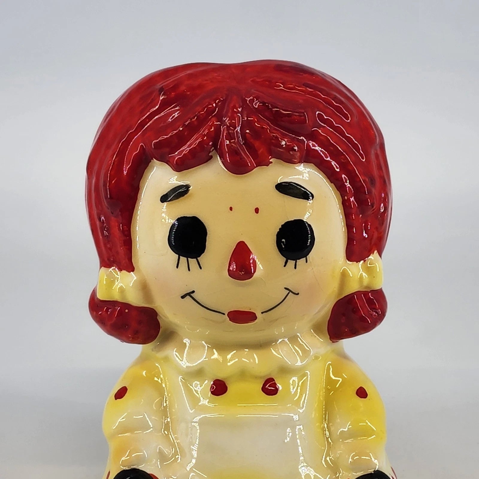 Vintage Raggedy Ann ceramic head vase planter made in Japan