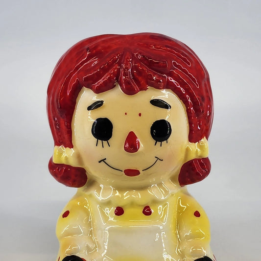 Vintage Raggedy Ann ceramic head vase planter made in Japan