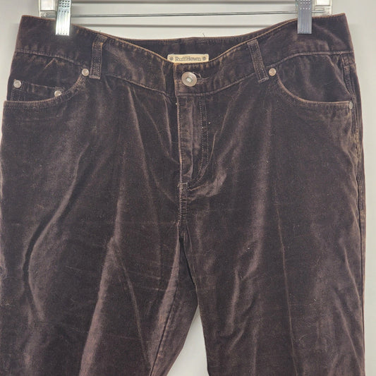 Ruff Hewn women's brown cotton straight leg pants