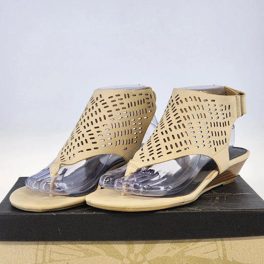 Ruff Hewn Floyd caged gladiator sandals off white