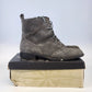 Gray suede Ruff Hewn Granada ankle boots with lace up front