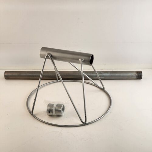 Safety Flag windsock hardware frame with threaded pipe, two collars, and two O-rings.
