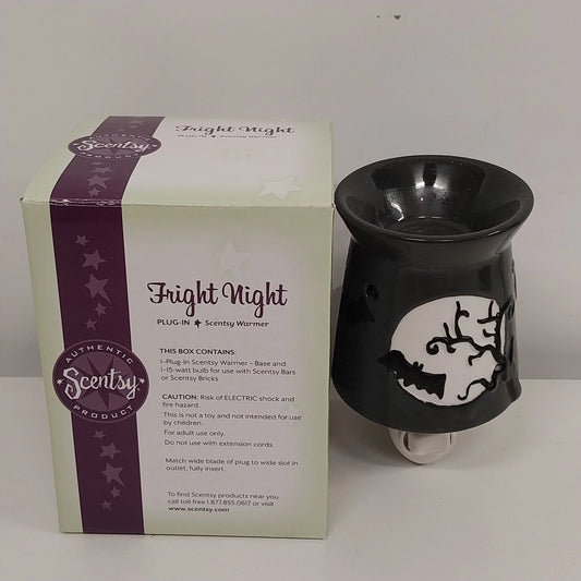 Scentsy Fright Night black ceramic Halloween plug-in wax warmer