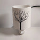 Scentsy Tilia white ceramic mini warmer with black tree silhouette