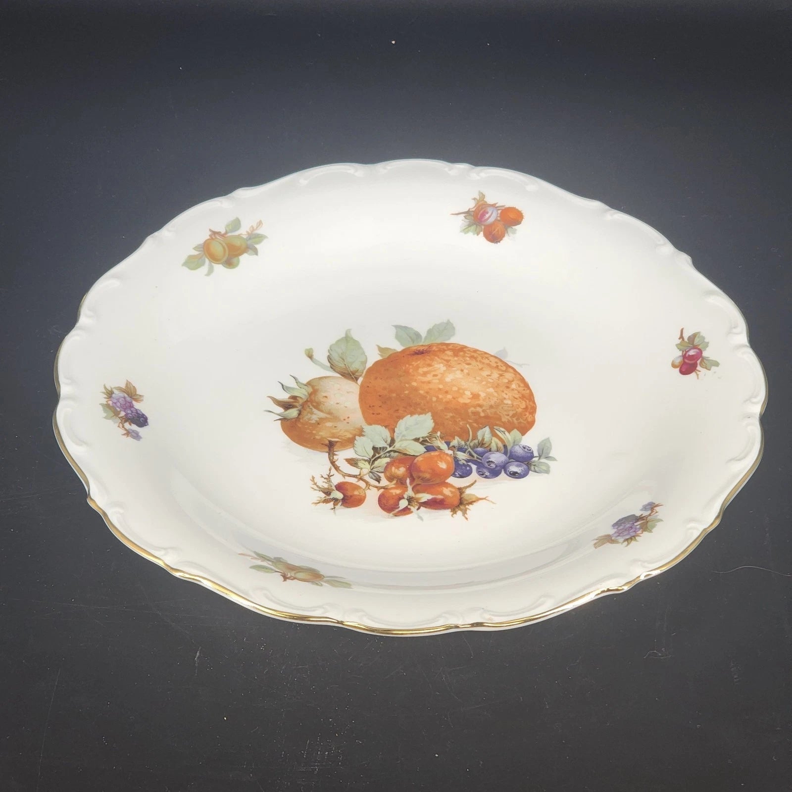 schumann arzberg bavaria fruit platter gold rim