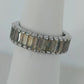 Silver tone baguette rhinestone eternity band ring size 7