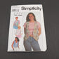 Simplicity 8972 vintage sewing pattern for Misses lined abstract vest