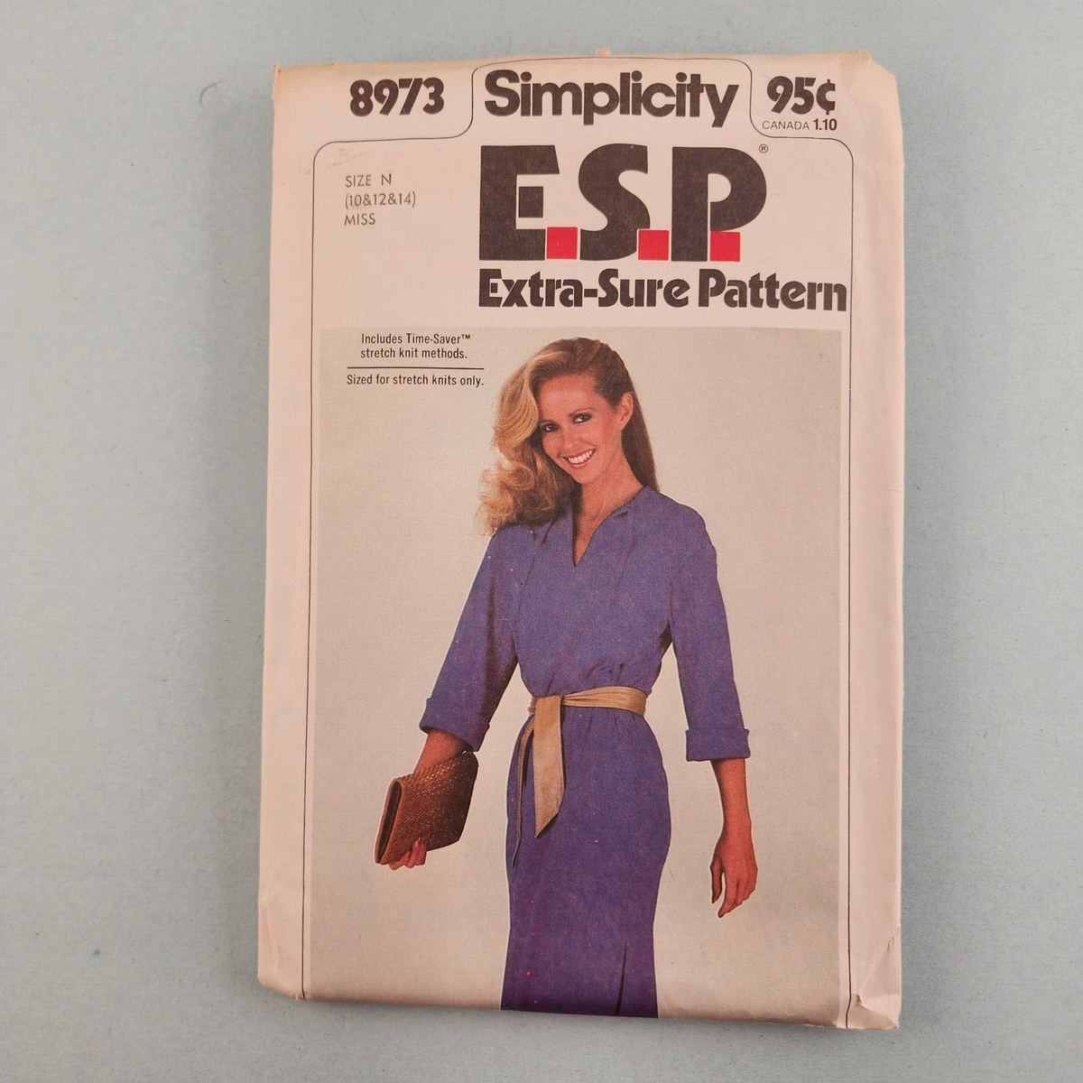 Simplicity ESP 8973 vintage women's pullover dress sewing pattern