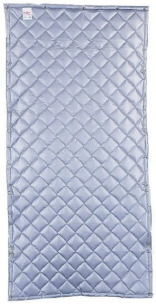 Gray fiberglass acoustic panel curtain with grommets 4x6 ft