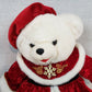 snowflake teddy bear plush red velvet Christmas 2000