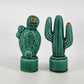 Southwest cactus ceramic salt and pepper shaker set