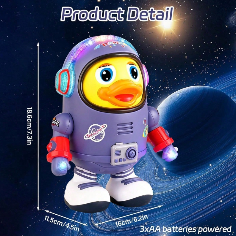 Dancing Space Duck Musical Cruise Toy Light Up Duck for Dirty Duck Game, Cruise Cabin Door Gift