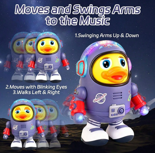Dancing Space Duck Musical Cruise Toy Light Up Duck for Dirty Duck Game, Cruise Cabin Door Gift