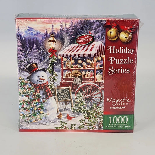 Springbok 1000 piece holiday puzzle hot chocolate stand