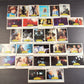 Collection of vintage 'Star Trek' trading cards on a dark surface