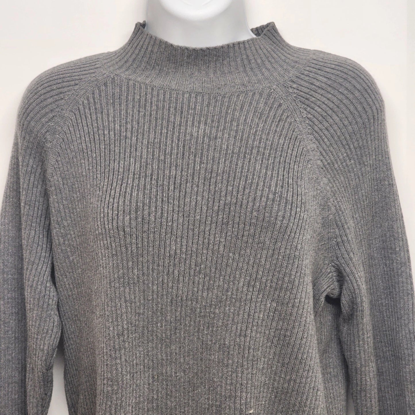 Studio Works gray cable knit turtleneck sweater