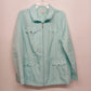 Studio Works womens XL light blue lightweight zip jacket with four pockets
