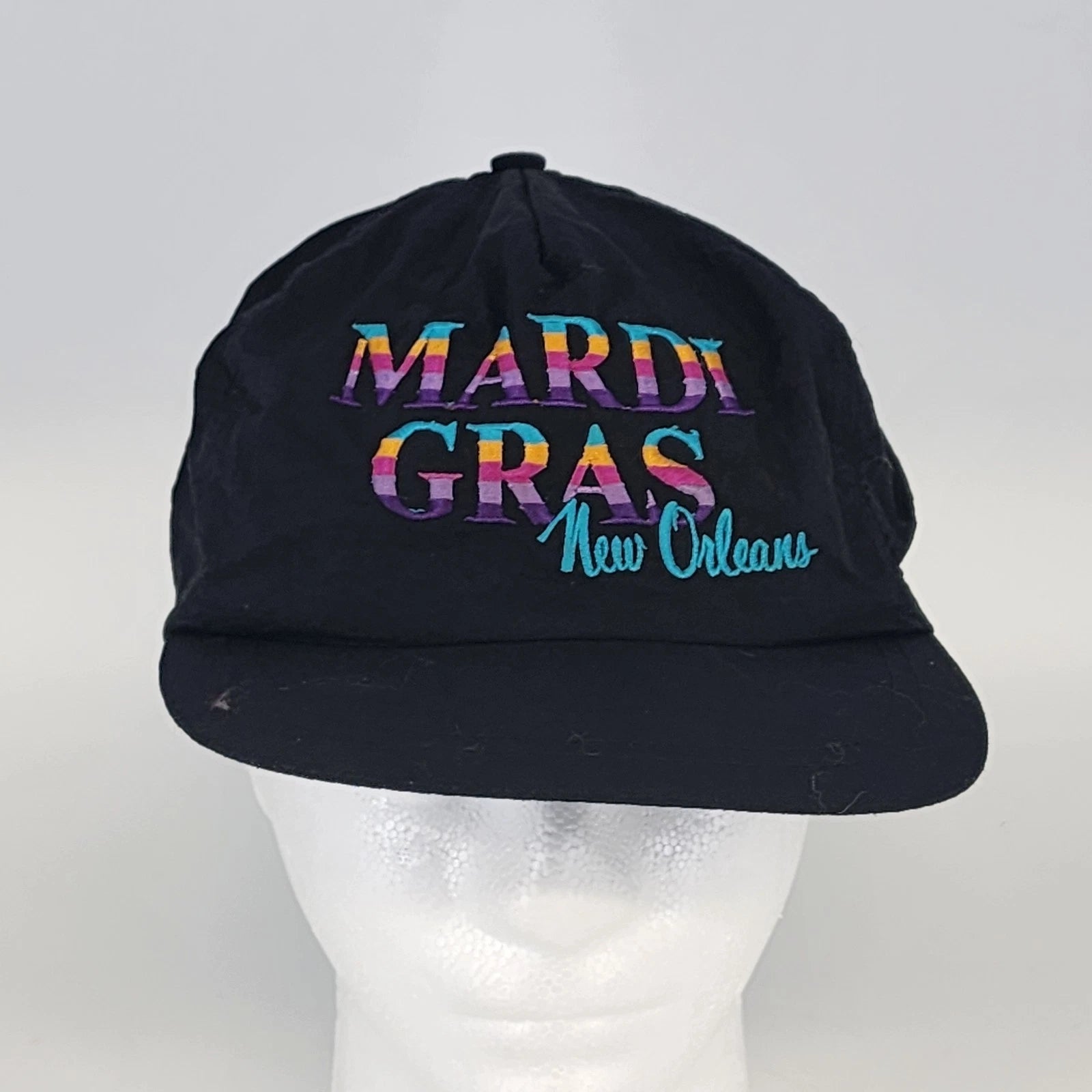 Sun Products Mardi Gras snapback hat black nylon