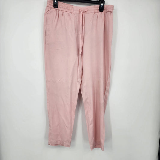 Pink Talbots Petite drawstring jogger pants relaxed fit lounge wear
