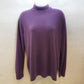 The Tog Shop women's purple acrylic turtleneck knit sweater