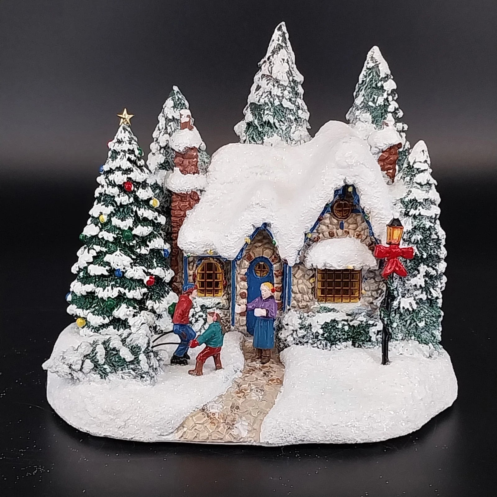 Thomas Kinkade lighted Christmas village cottage
