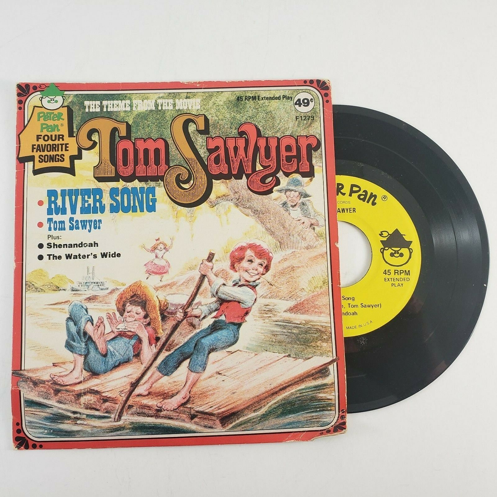 tom sawyer theme 45 rpm ep record
