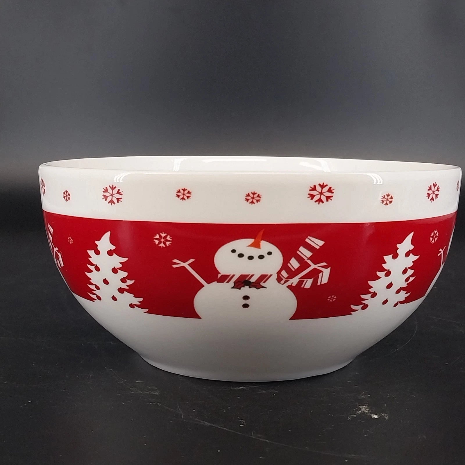Trisa snowman Christmas stoneware cereal soup bowl