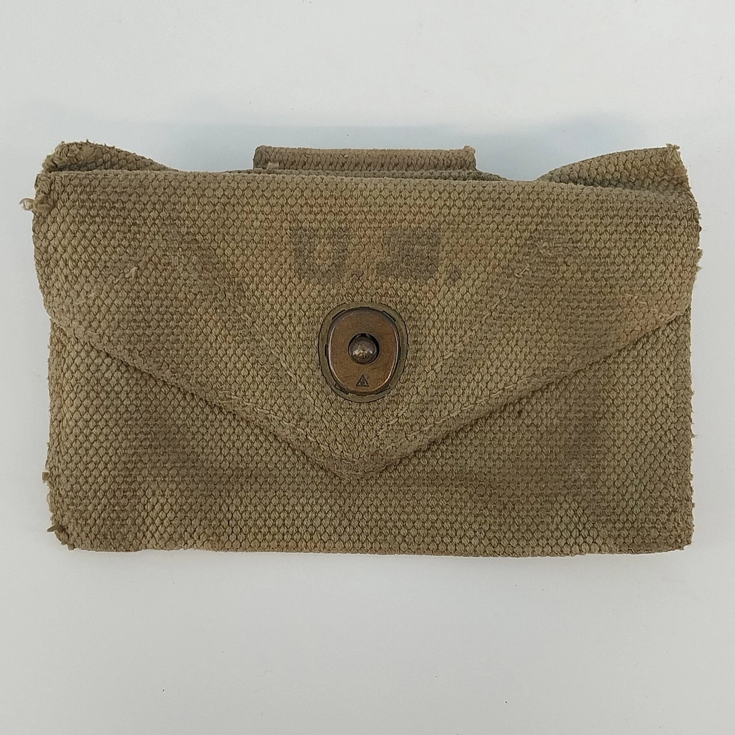 Vintage WWII U.S. Army khaki canvas Carlisle first aid bandage pouch