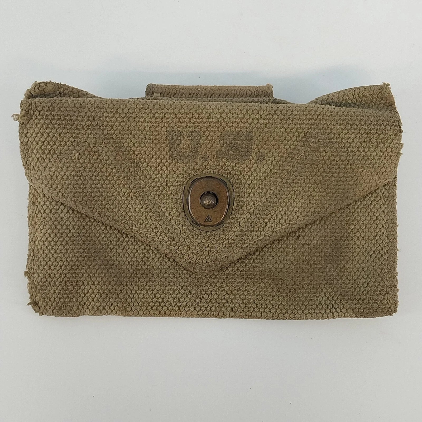 Vintage WWII U.S. Army khaki canvas Carlisle first aid bandage pouch