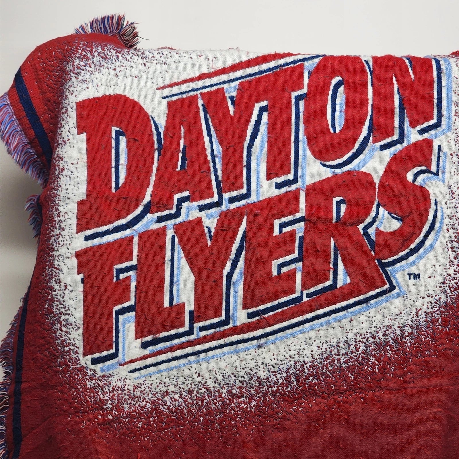 Red University of Dayton Flyers acrylic throw blanket