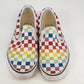 Vans rainbow checkerboard slip-on sneakers