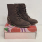 Brown Via Pinky Sky 03 studded ankle boots for women
