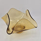 Viking Art Glass amber Epic Loop ruffled edge bowl