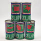 Five vintage 7UP United We Stand state series empty soda cans