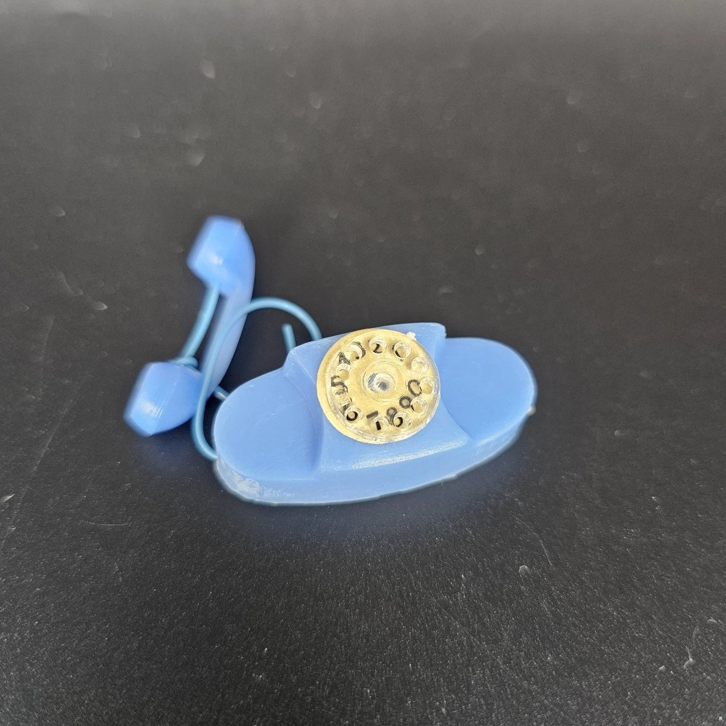 Vintage blue princess desk phone accessory for Barbie dolls