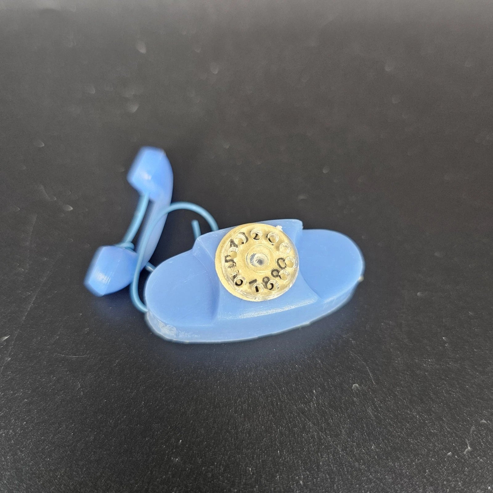 Vintage blue princess desk phone accessory for Barbie dolls