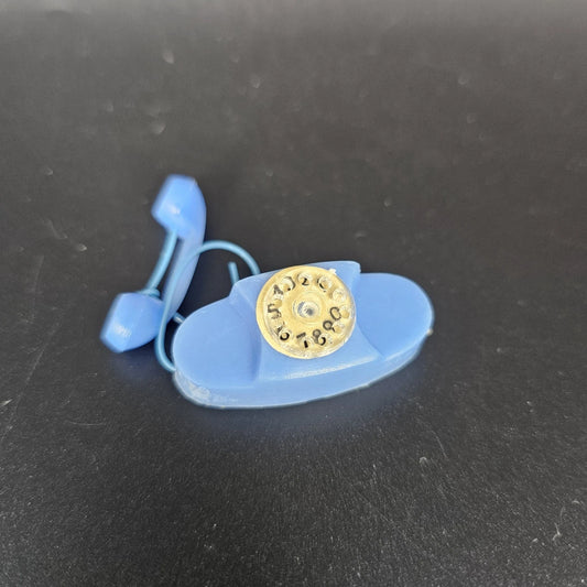 Vintage blue princess desk phone accessory for Barbie dolls