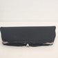 Vintage black evening clutch bag with canvas exterior and leather interior