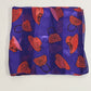 Vintage purple floral hat print scarf