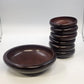 Vintage 1970s Haitian wooden salad bowl set with seven nested bowls
