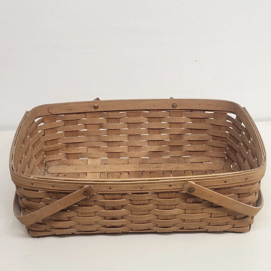 Vintage Longaberger 1989 market basket with double swing handles