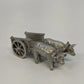 Vintage OSV pewter oxen cart miniature farm figurine
