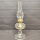 Vintage clear glass kerosene oil lamp with chimney