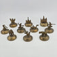 Set of 10 vintage Thai brass place card holders