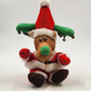 Vintage 1993 Trendmasters reindeer plush wearing Santa outfit with bells