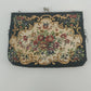 Walborg floral tapestry kiss lock clutch purse